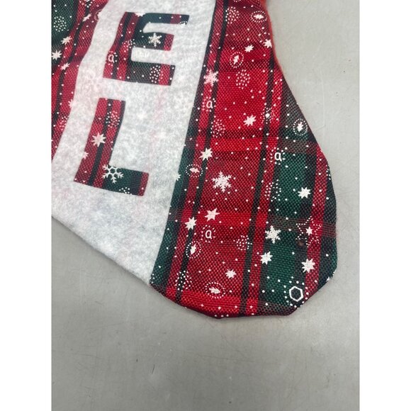 Christmas Noel stocking snowflake red white felt strip 15" READ - Picture 4 of 7